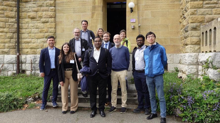 People standing infort of a observatory 